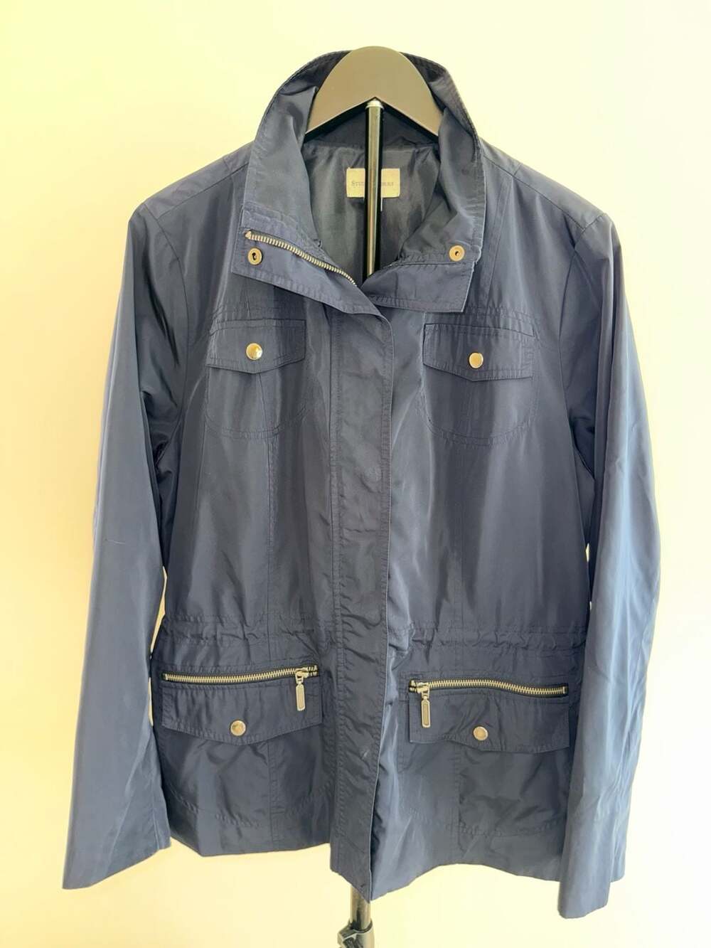 Studio Works Navy Blue Utility Jacket Anorak Coat Size XL